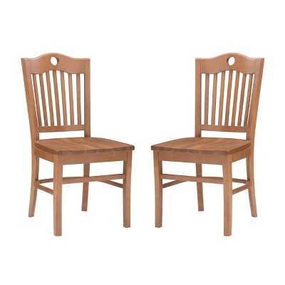 Set of 2 Ragan Chairs Brown - Linon