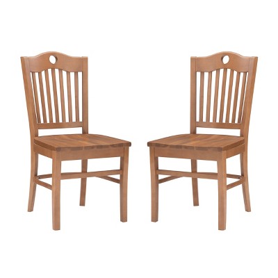 Set of 2 Ragan Chairs Brown - Linon