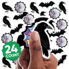 Big Dot of Happiness Goth Girl Small Paper Cutouts, DIY Party Decor Craft, Raven, Bat, Spider Web Stained Glass Window Shaped Party Cut-Outs - 24 Ct - 2 of 4