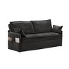 TIRAMISUBEST 59.5 inch Pull Out Sofa Bed Corduroy Convertible Sleeper Couch Side Storage USB C Port 800 lb Capacity 4 Pillows Living Room - 4 of 4
