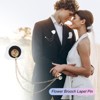 Unique Bargains Cloth Flower Lapel Pin with Gold Badge Tassel Chain for Men Wedding 1.57 inch 2 Pcs - 4 of 4