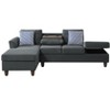 TiramisuBest Hidden Storage Units with Matching Accent Pillows for Modular Modern Homes, Black & Gray - 3 of 4
