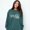 S.W.Smiley Create Freely Live Boldly - Women's Garment Dyed Graphic Sweatshirt - 2 of 4