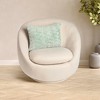 HGTV Curlicue Faux Fur Pillow Snowbound 14 x 20 inches - 3 of 4