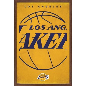 Trends International NBA Los Angeles Lakers - Logo 25 Framed Wall Poster Prints - 1 of 4