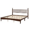 Sapphtopaz Retro Bed Frame with Gourd Shaped Headboard Design Wooden Platform Bed with Slat Support for Bedroom,No Box Spring Needed - 4 of 4