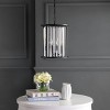 12" Bevin Pendant Black with Oil Rubbed Bronze & Crystals - JONATHAN Y: Lantern Style, Adjustable Height - image 3 of 4