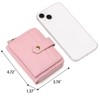 FATMOON Women's PU Slim Wallet - 6 Card Slots, ID Window & Zippered Coin Pocket - Compact Organizer for Everyday Use,Travel - 3 of 4