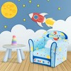 Costway Kid's Sofa Chair Toddler Upholstered Armchair Wooden Frame Children Couch Blue - 2 of 4