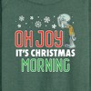 Women's - SpongeBob SquarePants - Oh Joy It's Christmas Morning Lightweight French Terry Wide Neck Long Sleeve Shirt - 2 of 4
