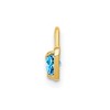 Black Bow Jewelry Dec Synthetic Blue Topaz 14k Yellow Gold Heart Pendant Enhancer, 5mm - 2 of 4