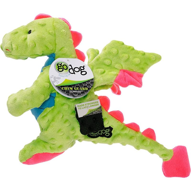 goDog Dragons Squeaker Plush Pet Toy for Dogs & Puppies, Soft & Durable, Tough & Chew Resistant, Reinforced Seams, 3 of 6
