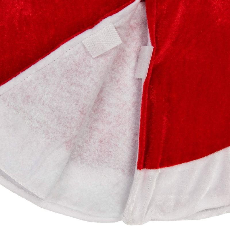 Northlight Traditional Mini Christmas Tree Skirt - 18" - Red and White, 4 of 7