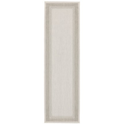 Oriental Weavers Portofino 6765W Ivory/ Grey Indoor/Outdoor Area Rug - 1'10" x 7'3"