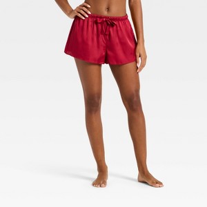 Women's Satin Pajama Shorts - Auden™ - 1 of 3
