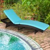 Tangkula Patio Adjustable Rattan Chaise Lounge Chair Folding Reclining Wicker Chair - 3 of 4
