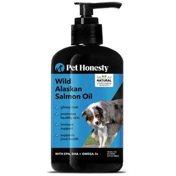 Pet Honesty Wild Alaskan Salmon Oil Meal Topper for Dogs and Cats, 16 fl oz