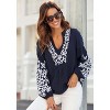 Women's Embroidered Long Sleeve Blouse Shirt - LASCANA - 3 of 4