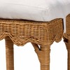 bali & pari Muy Scallop Rattan Bar Stool Honey/White - 2 of 4