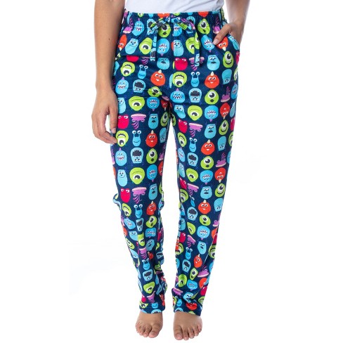 Disney Women's Monsters Inc. Allover Character Heads Sleep Pajama Pants  (sm) Blue : Target
