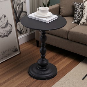 15.7" Vintage Frosted Round End Coffee Table - 1 of 4