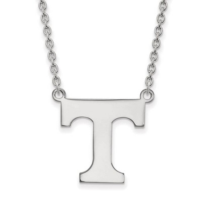 Black Bow Jewelry 10k White Gold Tennessee Volunteers NCAA Necklace 18 Inch