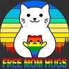 Adult Design By Humans Free Mom Cat Hugs Pride Sunrise By Avocato Tank Top - 2 of 2