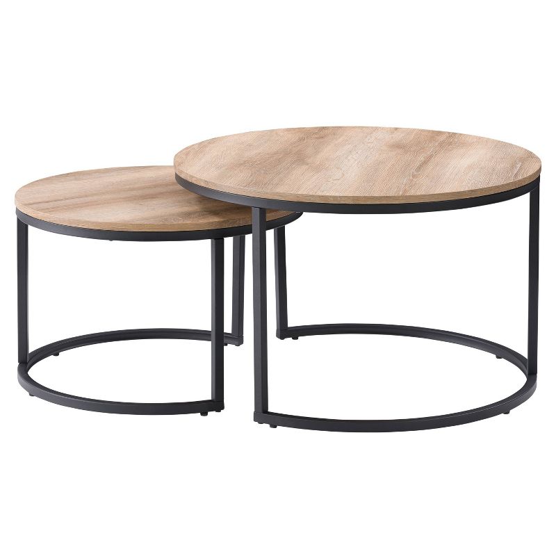 Set of 2 Forth Worth Round Nesting Coffee Table - CorLiving, 3 of 10
