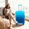 TopComfy Luggage 20 24 28 Inch Travel Suitcase Spinner Wheel Luggage Set Gradient Color Carry On Suitcase for Travel, Blue, 19.69"*11.61"*30.51" - 2 of 4