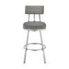 PAGED Swivel Bar Stools Faux Leather Counter Stools with Footrest, Island Chairs for Home Pub - 2 of 4