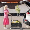 HTUTWOO Collapsible Wagon Cart, Beach Folding Utility Cart, Duty 360 lbs, Utility Wagon Grocery Cart, for Camping Shopping Sports Gardeing Fishing - 2 of 4