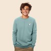 Dalix Ghost Embroidered Crewneck Long Sleeve Sweatshirt Fleece Men - 2 of 4