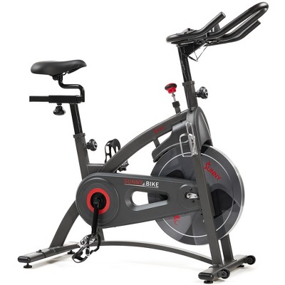 Sunny Health & Fitness Premium Magnetic Resistance Smart Indoor Cycling Bike with Exclusive SunnyFit App - Gray