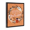 Stupell Industries Happy Haunts Halloween Wreath Floating Frame Canvas Art - 2 of 4