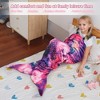 Catalonia Mermaid Tail Blanket for Toddlers Girls, Super Soft Plush Flannel Mermaid Sleeping Bag, Unicorn Pattern, Gift for Girls - 2 of 4