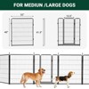 27*40/27*48/32*40/27*40 Inch Heavy Duty Dog Playpen, 8/16-Panel 18/21/42.6FT Metal Pet Exercise Pen with Wide Door - 2 of 4