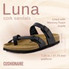 CUSHIONAIRE Luna Cork Footbed Women's Sandals-Comfortable Slip-On Slides with Adjustable Straps & Memory Foam|Beach Essential Summer Sandals for Women - 2 of 4
