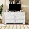 HDZNVF Modern Drawer Bedroom Chest of Drawers with 7 Drawers Dresser, White - 4 of 4