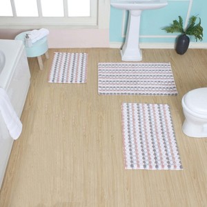 Home Weavers Orion Collection 100% Cotton Bathroom Rug, Non Slip Bath Mat Water Absorbent Soft Shaggy Mat Machine Washable - 1 of 4