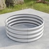 Maggift Outdoor Garden Raised Planter, Backyard Patio Planter Raised Bed for Flowers, Herbs, Silver, 32.08"*32.08"*11.42" - 4 of 4