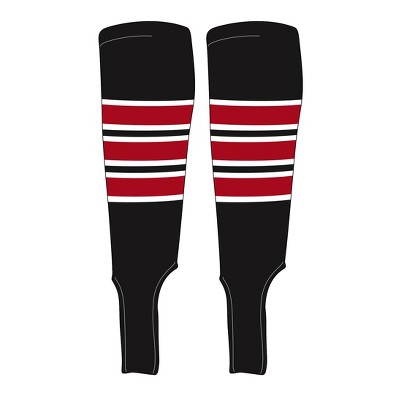 MK Socks Traditional Baseball Stirrups Pattern C-5 Black, White, Red