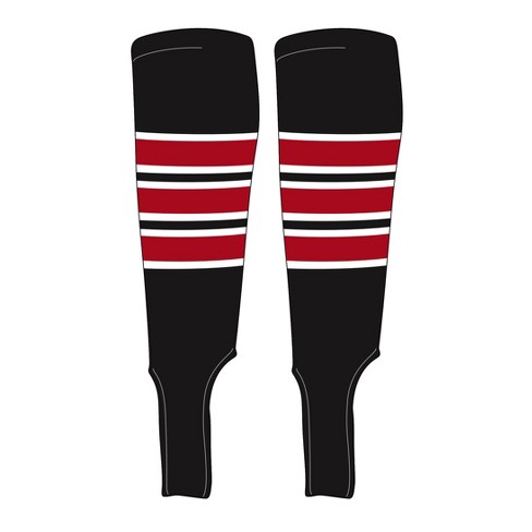 MK Socks Traditional Baseball Stirrups Pattern C-5 Black, White, Red - image 1 of 2