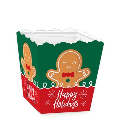 Big Dot of Happiness Gingerbread Christmas - Party Mini Favor Boxes - Gingerbread Man Holiday Party Treat Candy Boxes - Set of 12