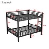 Metal Bunk Bed with Ladder and Slats Support for Adults Teens, Black - 4 of 4