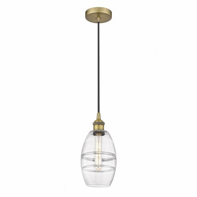 Vaz - 1 Light Cord Hung Mini Pendant In Industrial Style-8.13 Inches Tall and 5.88 Inches Wide