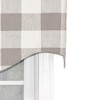 Grande Check Regal Style 3" Rod Pocket Valance 50" x 17" Taupe by RLF Home - 3 of 4