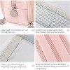 Paaaawaters Large Capacity Pencil Case 3 Compartment Pouch Pen Bag for School Teen Girl Boy Men Women (Pink) - 3 of 4