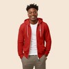Dalix Astronaut Embroidered Hoodie Fleece Sweatshirt Zip Front Mens - 3 of 4