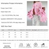 Women's Ruffle Sheer Mesh Chiffon Blouses Layered Long Bell Sleeve V Neck Dressy Shirts Going Out Top - 4 of 4