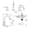 Brushed Nickel Two Handle Widespread Bathroom Sink Faucet Hole Swivel Spout - 2 of 3